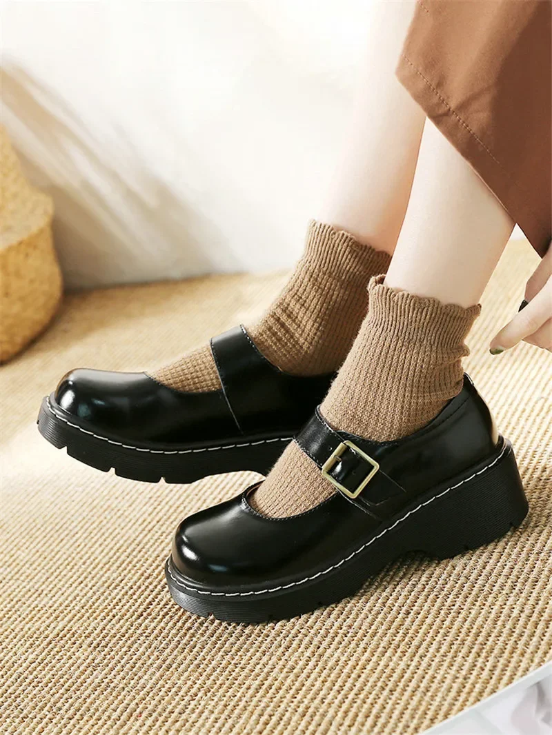 New Literary Retro Women's Shoes Thick Bottom Mori Girl Japanese Mary Jane Single Shoes College Style New Literary Retro Women's Shoes Thick Bottom Mori Girl Japanese Mary Jane Single Shoes College Style