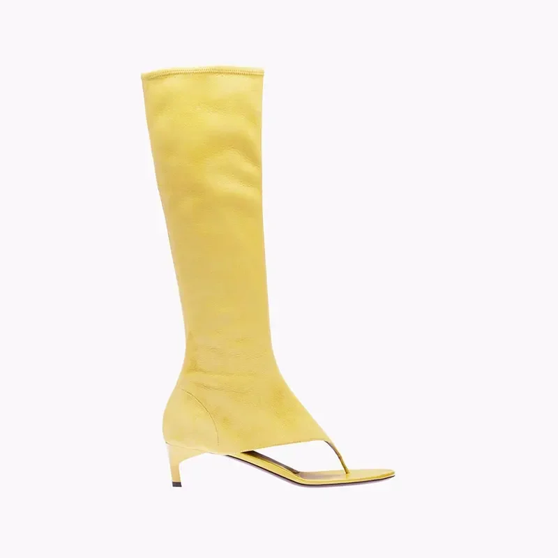 Ladies Spring and Summer New Slim Heel Pinch Toe Knee Length Cool Boots Fashionable Side Zipper Mid Length Women's Boots Ladies Spring and Summer New Slim Heel Pinch Toe Knee Length Cool Boots Fashionable Side Zipper Mid Length Women's Boots