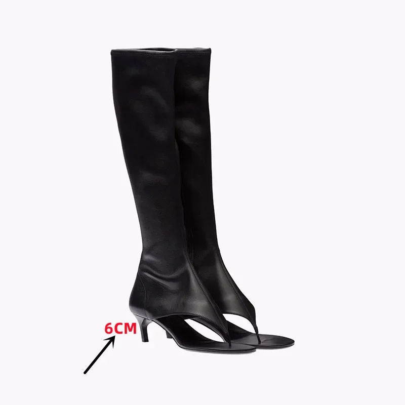 Ladies Spring and Summer New Slim Heel Pinch Toe Knee Length Cool Boots Fashionable Side Zipper Mid Length Women's Boots Ladies Spring and Summer New Slim Heel Pinch Toe Knee Length Cool Boots Fashionable Side Zipper Mid Length Women's Boots