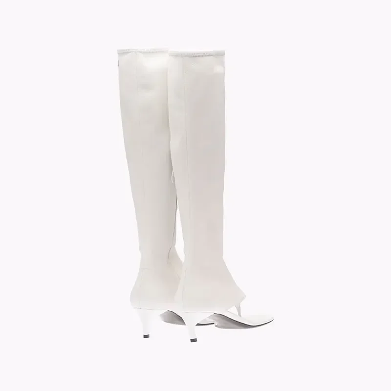 Ladies Spring and Summer New Slim Heel Pinch Toe Knee Length Cool Boots Fashionable Side Zipper Mid Length Women's Boots Ladies Spring and Summer New Slim Heel Pinch Toe Knee Length Cool Boots Fashionable Side Zipper Mid Length Women's Boots