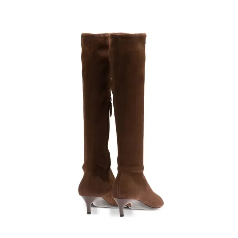 Ladies Spring and Summer New Slim Heel Pinch Toe Knee Length Cool Boots Fashionable Side Zipper Mid Length Women's Boots Ladies Spring and Summer New Slim Heel Pinch Toe Knee Length Cool Boots Fashionable Side Zipper Mid Length Women's Boots