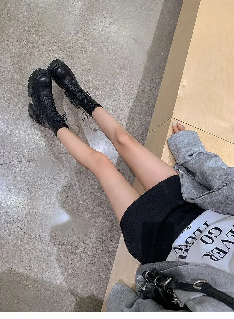 Leather Boots Women's Autumn Winter Ort High Heel Thi Bot Warm Ort Boots Trendy Small Size Increase Fce Li Leather Boots Women's Autumn Winter Ort High Heel Thi Bot Warm Ort Boots Trendy Small Size Increase Fce Li
