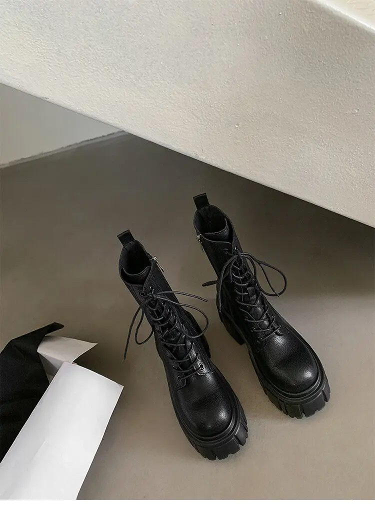 Leather Boots Women's Autumn Winter Ort High Heel Thi Bot Warm Ort Boots Trendy Small Size Increase Fce Li Leather Boots Women's Autumn Winter Ort High Heel Thi Bot Warm Ort Boots Trendy Small Size Increase Fce Li