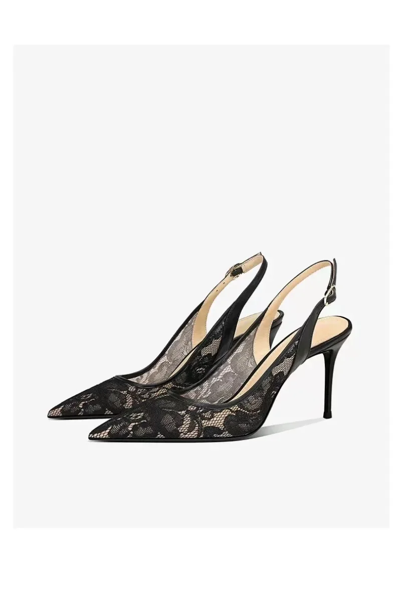 Women's Shoes Lace Women's High Heels Sexy Party Pumps Women Pointed Toe Buckle Strap Thin Heel Slingbacks Women's Sandal Women's Shoes Lace Women's High Heels Sexy Party Pumps Women Pointed Toe Buckle Strap Thin Heel Slingbacks Women's Sandal