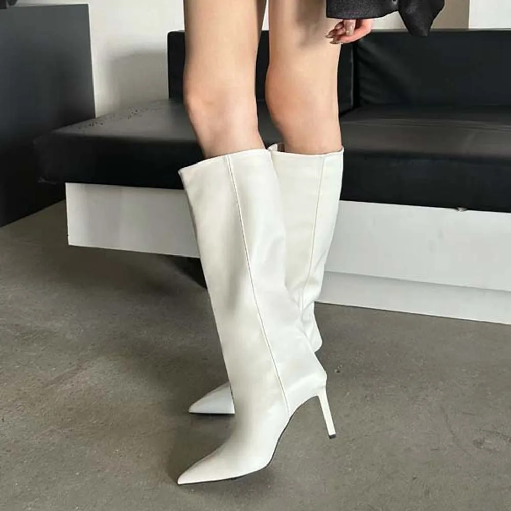 Sharp Pointed Women's Knee High Boots Designer Party Outfit Street Boots Thin High Heels Sharp Pointed Women's Knee High Boots Designer Party Outfit Street Boots Thin High Heels
