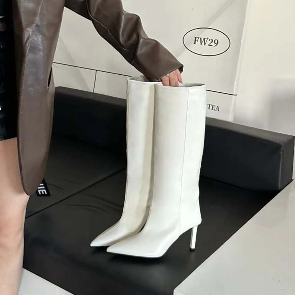 Sharp Pointed Women's Knee High Boots Designer Party Outfit Street Boots Thin High Heels Sharp Pointed Women's Knee High Boots Designer Party Outfit Street Boots Thin High Heels