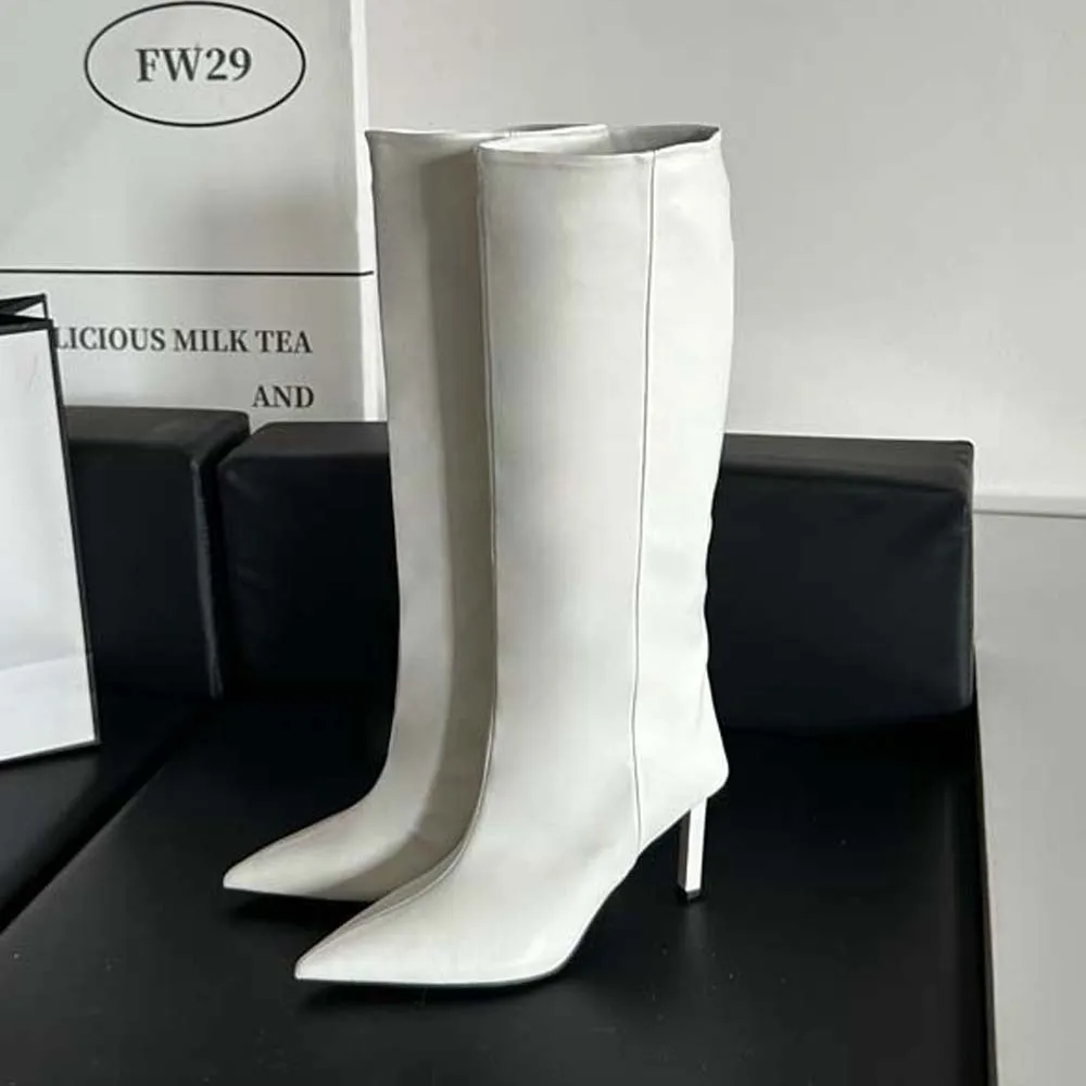 Sharp Pointed Women's Knee High Boots Designer Party Outfit Street Boots Thin High Heels Sharp Pointed Women's Knee High Boots Designer Party Outfit Street Boots Thin High Heels