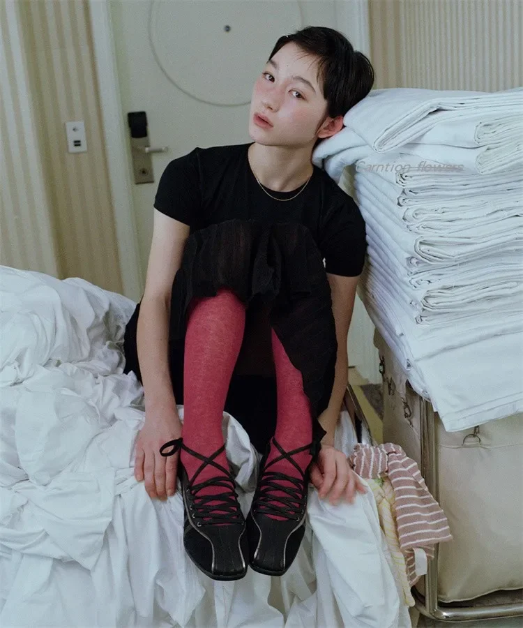 Autumn Women's Black Ballet Shoes Flat Cross Strap Functional Shoes Comfortable Soft Bottom Mary Jane Shoes Ballet Sneakers