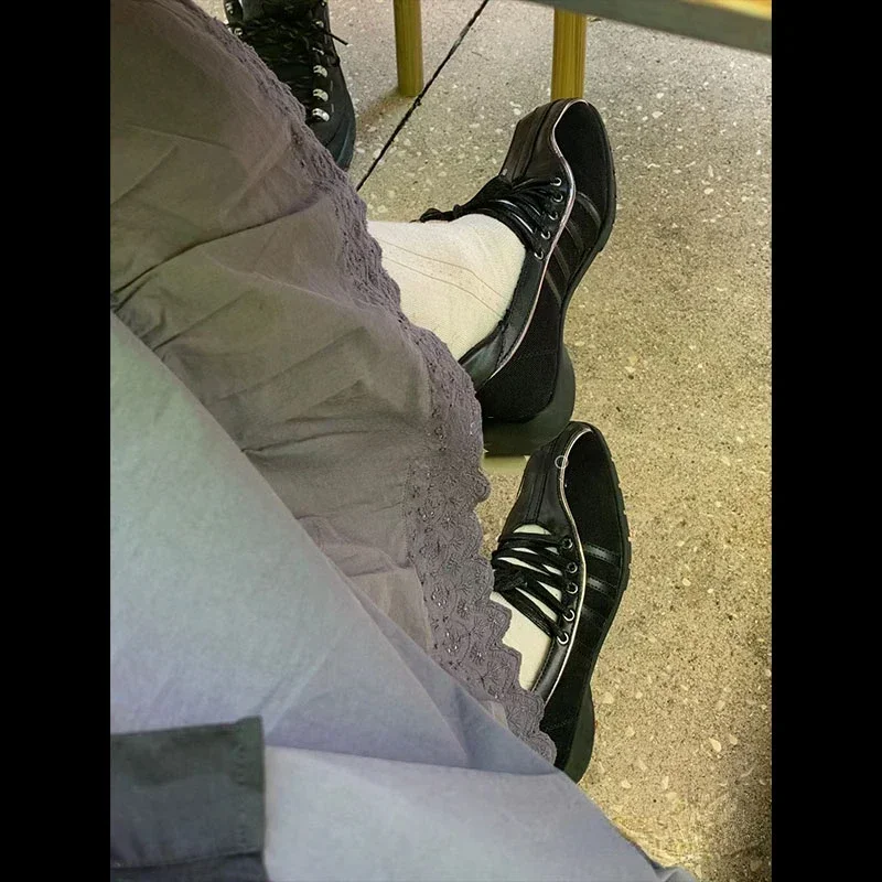 Autumn Women’s Black Ballet Shoes Flat Cross Strap Functional Shoes Comfortable Soft Bottom Mary Jane Shoes Ballet Sneakers Autumn Women's Black Ballet Shoes Flat Cross Strap Functional Shoes Comfortable Soft Bottom Mary Jane Shoes Ballet Sneakers