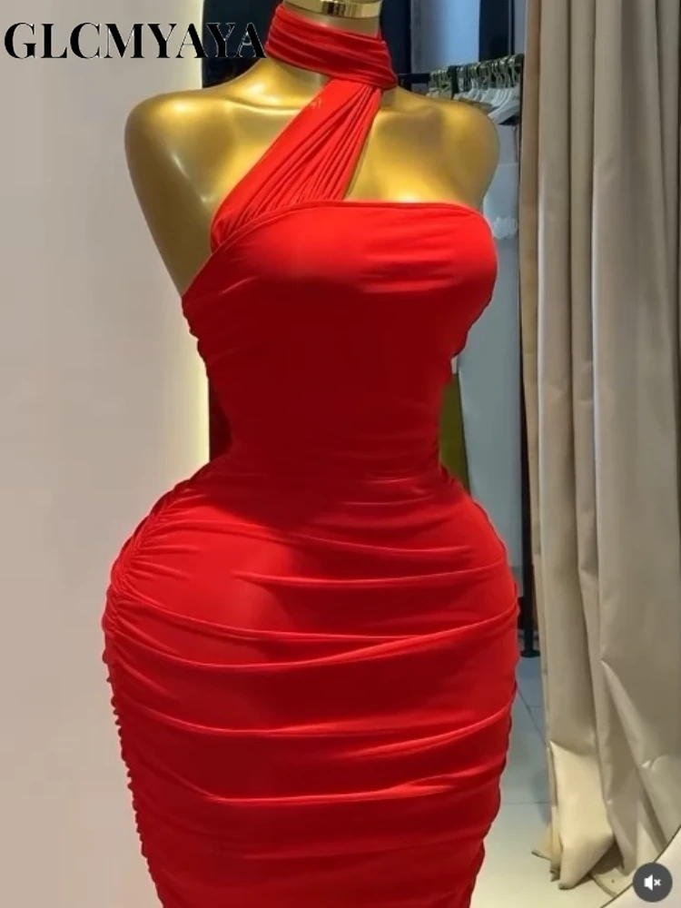 CM.YAYA Women Sleeveless Stacked Ruched Scarf Collar Bodycon Midi Maxi Dress 2026 Street Parties Education Long Dresses Vestidos CM.YAYA Women Sleeveless Stacked Ruched Scarf Collar Bodycon Midi Maxi Dress 2026 Street Parties Education Long Dresses Vestidos