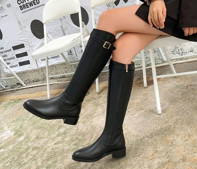 Black Elegant with Low Heels Shoes for Woman Long Brown Women's Boots Winter Knee High Shaft Stylish Lastest Price Goth Black Elegant with Low Heels Shoes for Woman Long Brown Women's Boots Winter Knee High Shaft Stylish Lastest Price Goth