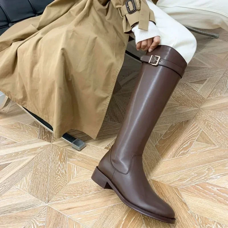 Black Elegant with Low Heels Shoes for Woman Long Brown Women’s Boots Winter Knee High Shaft Stylish Lastest Price Goth Black Elegant with Low Heels Shoes for Woman Long Brown Women's Boots Winter Knee High Shaft Stylish Lastest Price Goth