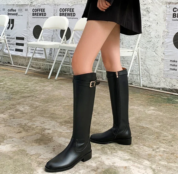 Black Elegant with Low Heels Shoes for Woman Long Brown Women's Boots Winter Knee High Shaft Stylish Lastest Price Goth Black Elegant with Low Heels Shoes for Woman Long Brown Women's Boots Winter Knee High Shaft Stylish Lastest Price Goth