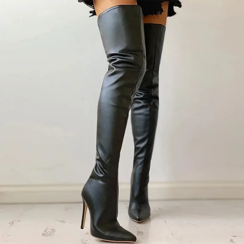 Women's Boots High Heel 11cm Over Knee Boots Large Size 34-43 Back Zipper Fashion Personality Boots Women's Boots High Heel 11cm Over Knee Boots Large Size 34-43 Back Zipper Fashion Personality Boots