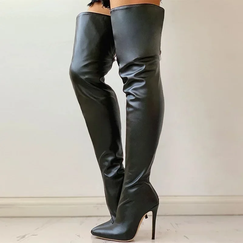 Women's Boots High Heel 11cm Over Knee Boots Large Size 34-43 Back Zipper Fashion Personality Boots Women's Boots High Heel 11cm Over Knee Boots Large Size 34-43 Back Zipper Fashion Personality Boots