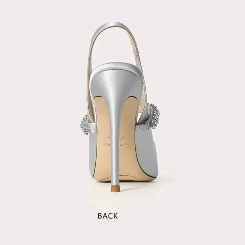 Size 34 45 Women’s Diamond Bao Head Sandals New Thin Heel Pointed Sheepskin Leather High Heels Women’s Wedding Shoes Size 34 45 Women's Diamond Bao Head Sandals New Thin Heel Pointed Sheepskin Leather High Heels Women's Wedding Shoes