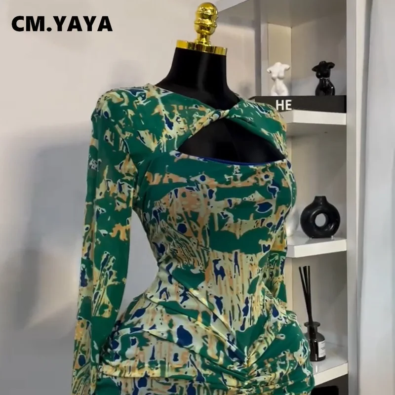 CM.YAYA Women Draped V-neck Cutout Front Ruched Stacked Bodycon Midi Long Maxi Dress 2025 Night Club Party Vestidos Sexy Dresses CM.YAYA Women Draped V-neck Cutout Front Ruched Stacked Bodycon Midi Long Maxi Dress 2025 Night Club Party Vestidos Sexy Dresses