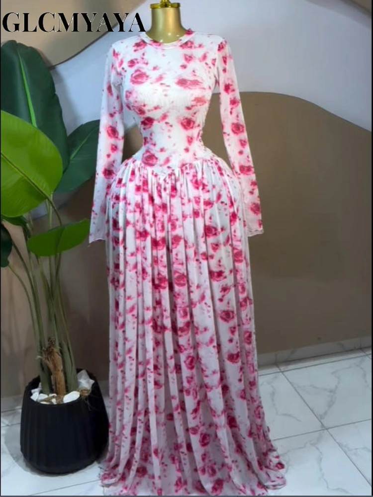 CM.YAYA Women Long Sleeve Tie Dye Print O-neck Big Swing Midi A-line Long Maxi Dress 2026 Elegant Evening Birthday Party Dresses CM.YAYA Women Long Sleeve Tie Dye Print O-neck Big Swing Midi A-line Long Maxi Dress 2026 Elegant Evening Birthday Party Dresses