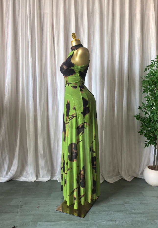 GLCMYAYA Women Printed Sleeveless with Sashes Fit and Flare A-line Maxi Dress 2026 Streetwear Beach Holiday Long Dresses Vestido GLCMYAYA Women Printed Sleeveless with Sashes Fit and Flare A-line Maxi Dress 2026 Streetwear Beach Holiday Long Dresses Vestido