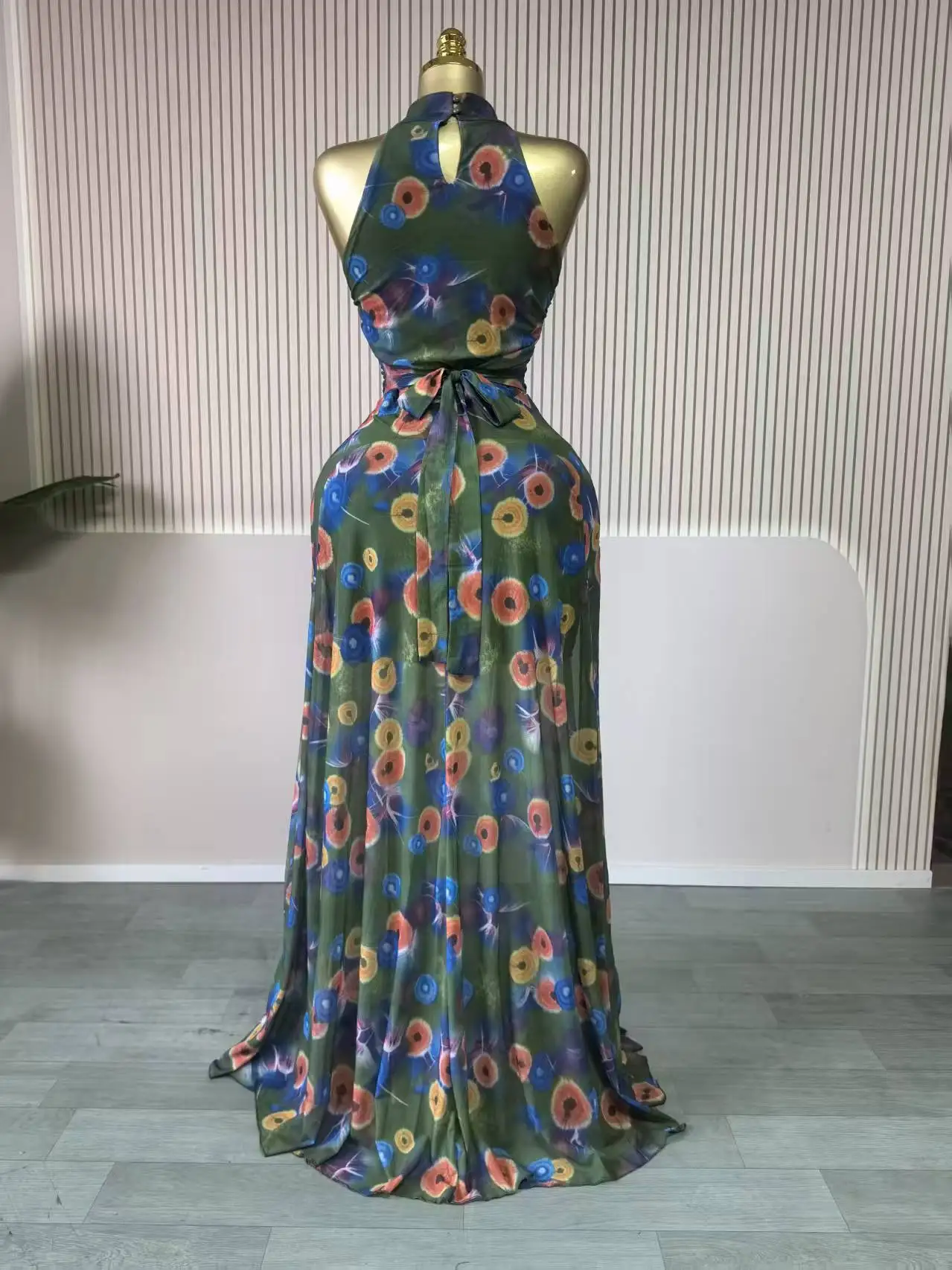 GLCMYAYA Women Printed Sleeveless with Sashes Fit and Flare A-line Maxi Dress 2026 Streetwear Beach Holiday Long Dresses Vestido GLCMYAYA Women Printed Sleeveless with Sashes Fit and Flare A-line Maxi Dress 2026 Streetwear Beach Holiday Long Dresses Vestido