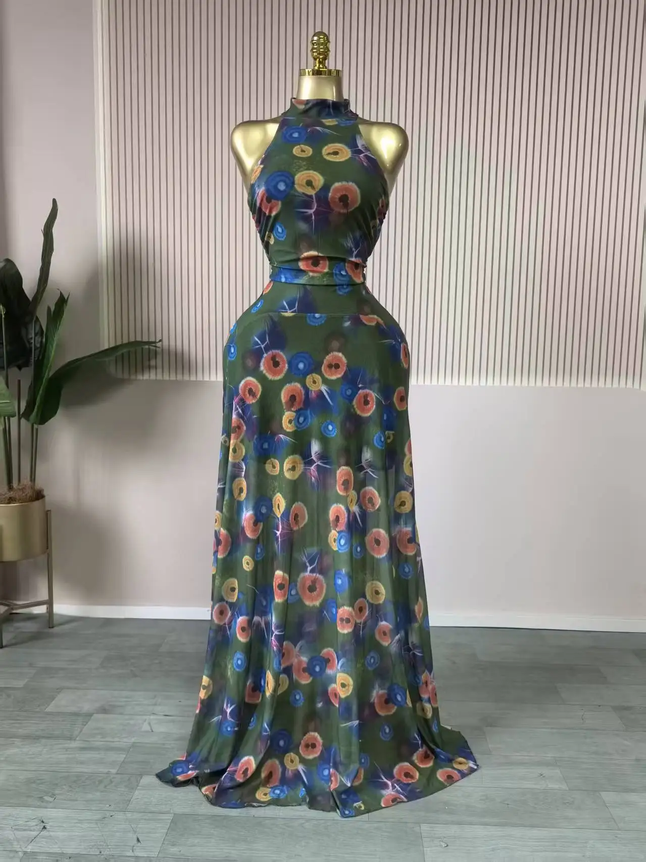 GLCMYAYA Women Printed Sleeveless with Sashes Fit and Flare A-line Maxi Dress 2026 Streetwear Beach Holiday Long Dresses Vestido GLCMYAYA Women Printed Sleeveless with Sashes Fit and Flare A-line Maxi Dress 2026 Streetwear Beach Holiday Long Dresses Vestido