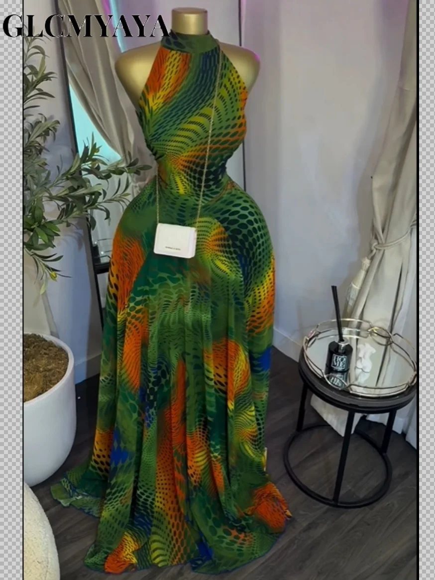 GLCMYAYA Women Printed Sleeveless with Sashes Fit and Flare A-line Maxi Dress 2026 Streetwear Beach Holiday Long Dresses Vestido GLCMYAYA Women Printed Sleeveless with Sashes Fit and Flare A-line Maxi Dress 2026 Streetwear Beach Holiday Long Dresses Vestido