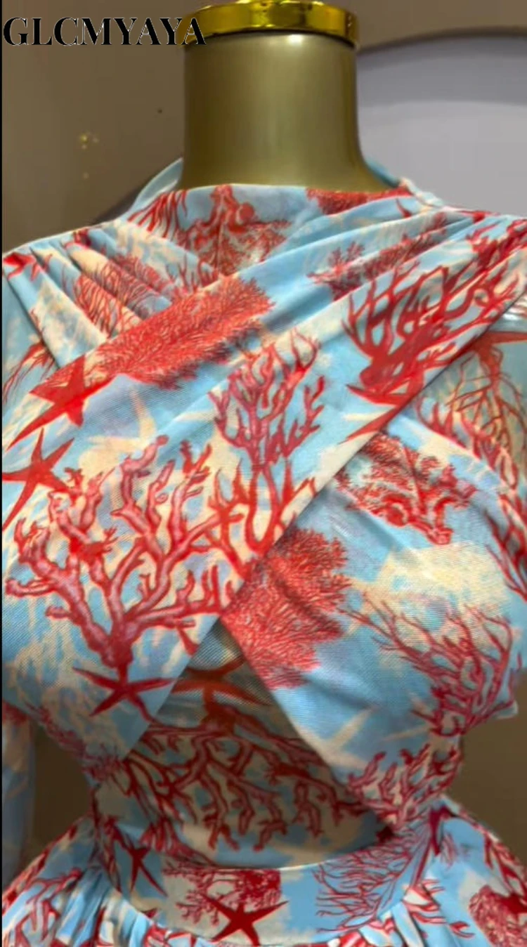 GLCMYAYA Women Leaf Print Long Sleeve O-neck Wrap Front Pleated Dress 2026 Elegant Romantic Vacation Party Birthday Dresses GLCMYAYA Women Leaf Print Long Sleeve O-neck Wrap Front Pleated Dress 2026 Elegant Romantic Vacation Party Birthday Dresses