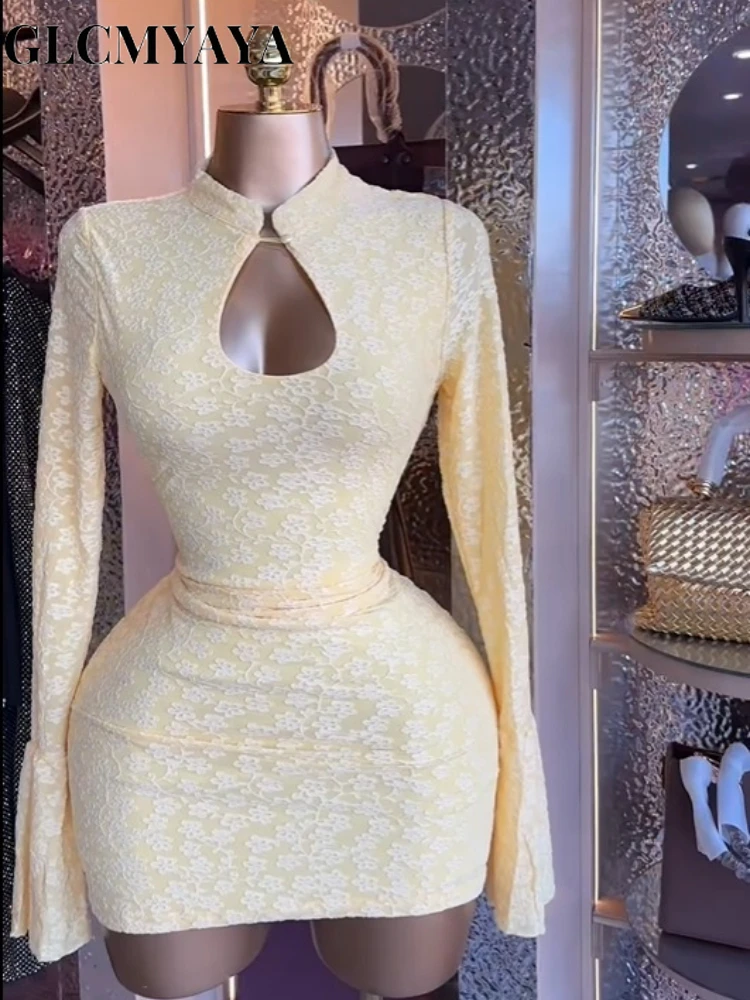 GLCMYAYA Women Stand Collar Elastic Bodycon Midi Mini Dress Satin 2026 Fall Winter Cocktail Even Birthday Party Trendy Dresses GLCMYAYA Women Stand Collar Elastic Bodycon Midi Mini Dress Satin 2026 Fall Winter Cocktail Even Birthday Party Trendy Dresses