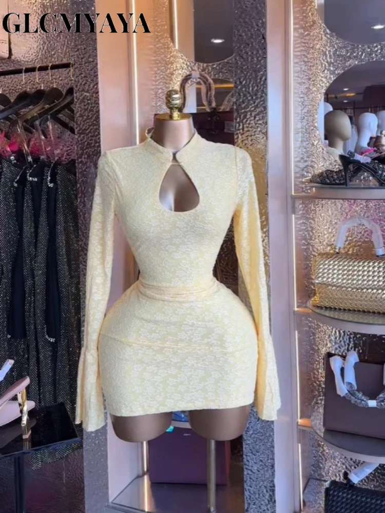 GLCMYAYA Women Stand Collar Elastic Bodycon Midi Mini Dress Satin 2026 Fall Winter Cocktail Even Birthday Party Trendy Dresses GLCMYAYA Women Stand Collar Elastic Bodycon Midi Mini Dress Satin 2026 Fall Winter Cocktail Even Birthday Party Trendy Dresses