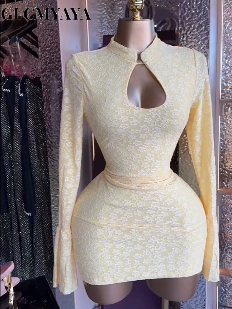 GLCMYAYA Women Stand Collar Elastic Bodycon Midi Mini Dress Satin 2026 Fall Winter Cocktail Even Birthday Party Trendy Dresses GLCMYAYA Women Stand Collar Elastic Bodycon Midi Mini Dress Satin 2026 Fall Winter Cocktail Even Birthday Party Trendy Dresses