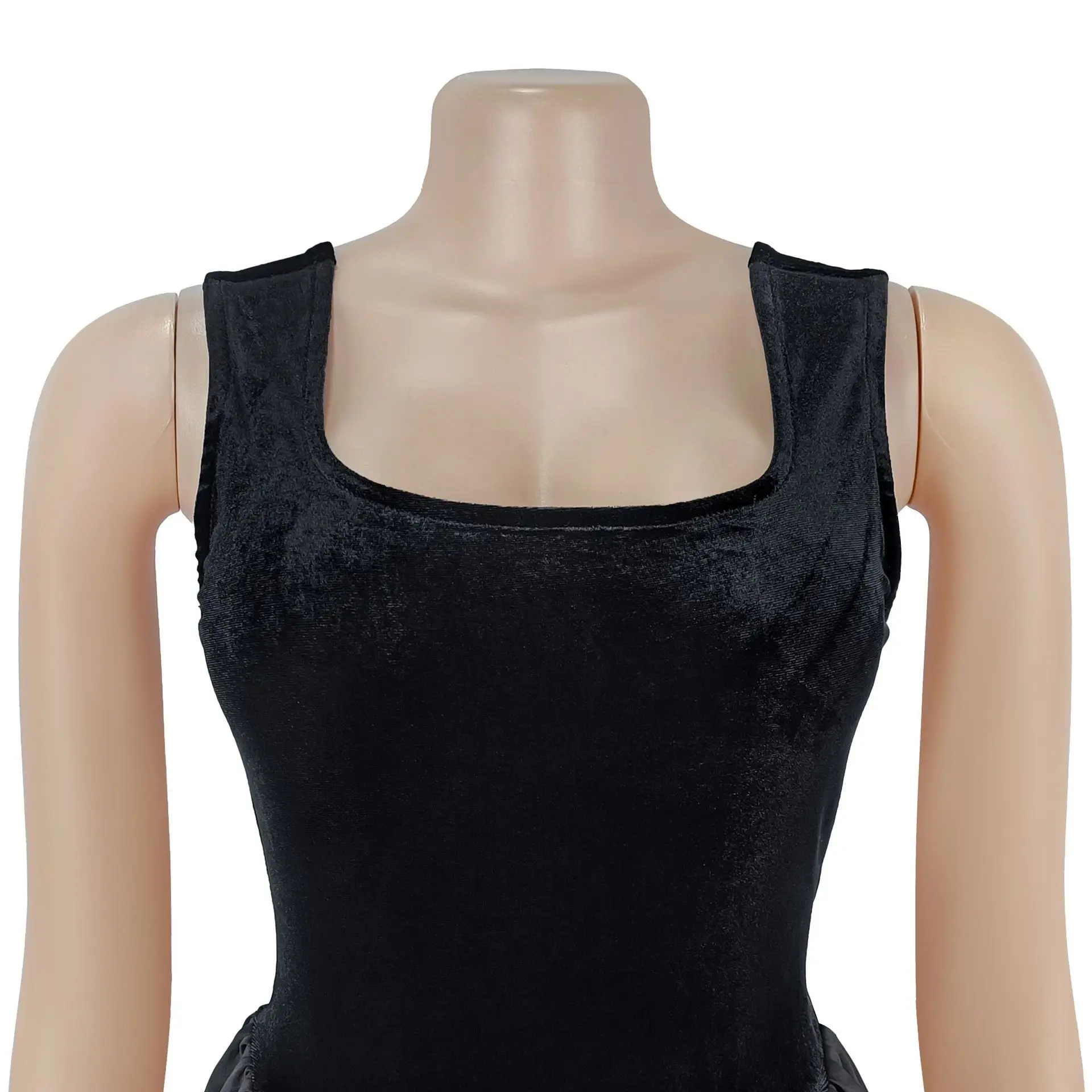 GLCMYAYA Women Velvet Stacked Ruched Sleeveless Bodycon Long Maxi Dresses 2026 Fall Party Trendy Birthday Evening Dress Vestidos