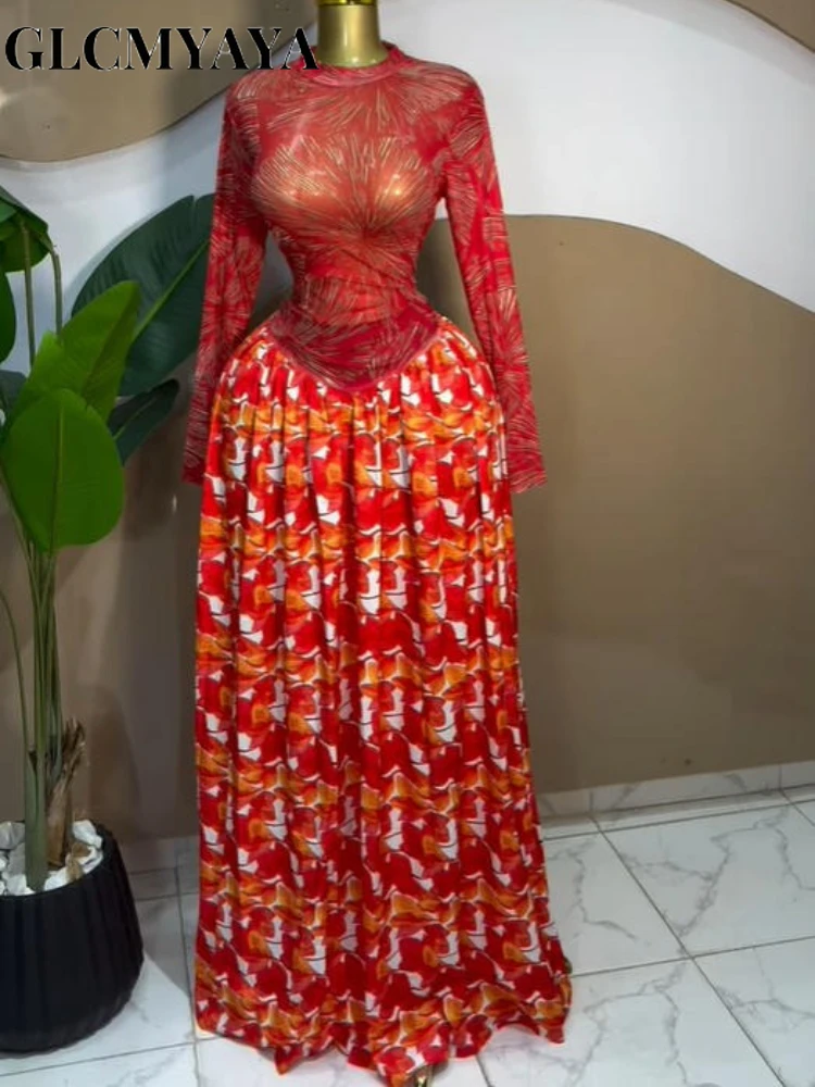 CM.YAYA Women leaf Print patchwork smock Midi A-line Long Maxi Dress 2026 Elegant Evening Birthday Party Dresses Trendy Vestidos CM.YAYA Women leaf Print patchwork smock Midi A-line Long Maxi Dress 2026 Elegant Evening Birthday Party Dresses Trendy Vestidos