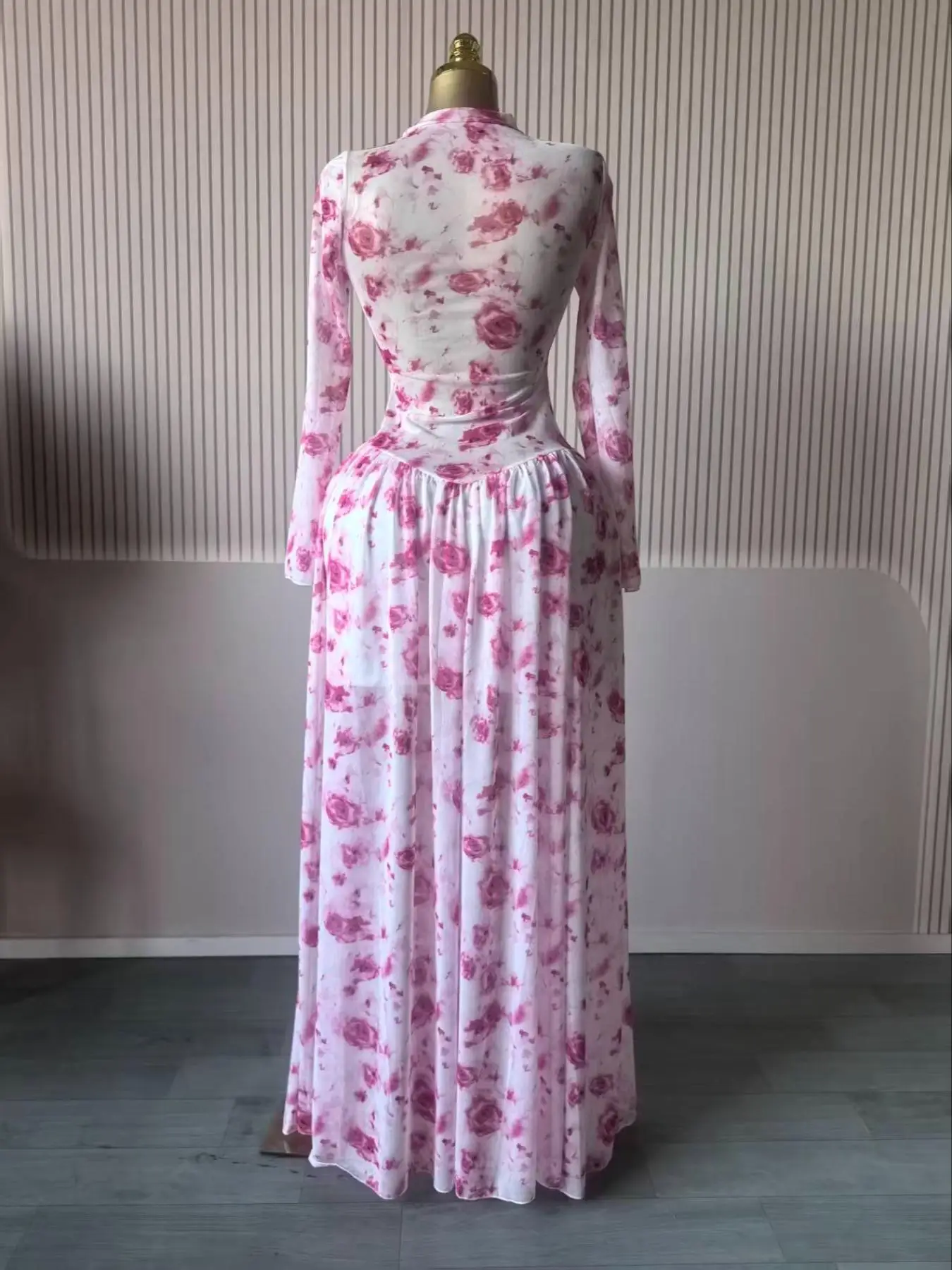 CM.YAYA Women leaf Print patchwork smock Midi A-line Long Maxi Dress 2026 Elegant Evening Birthday Party Dresses Trendy Vestidos CM.YAYA Women leaf Print patchwork smock Midi A-line Long Maxi Dress 2026 Elegant Evening Birthday Party Dresses Trendy Vestidos