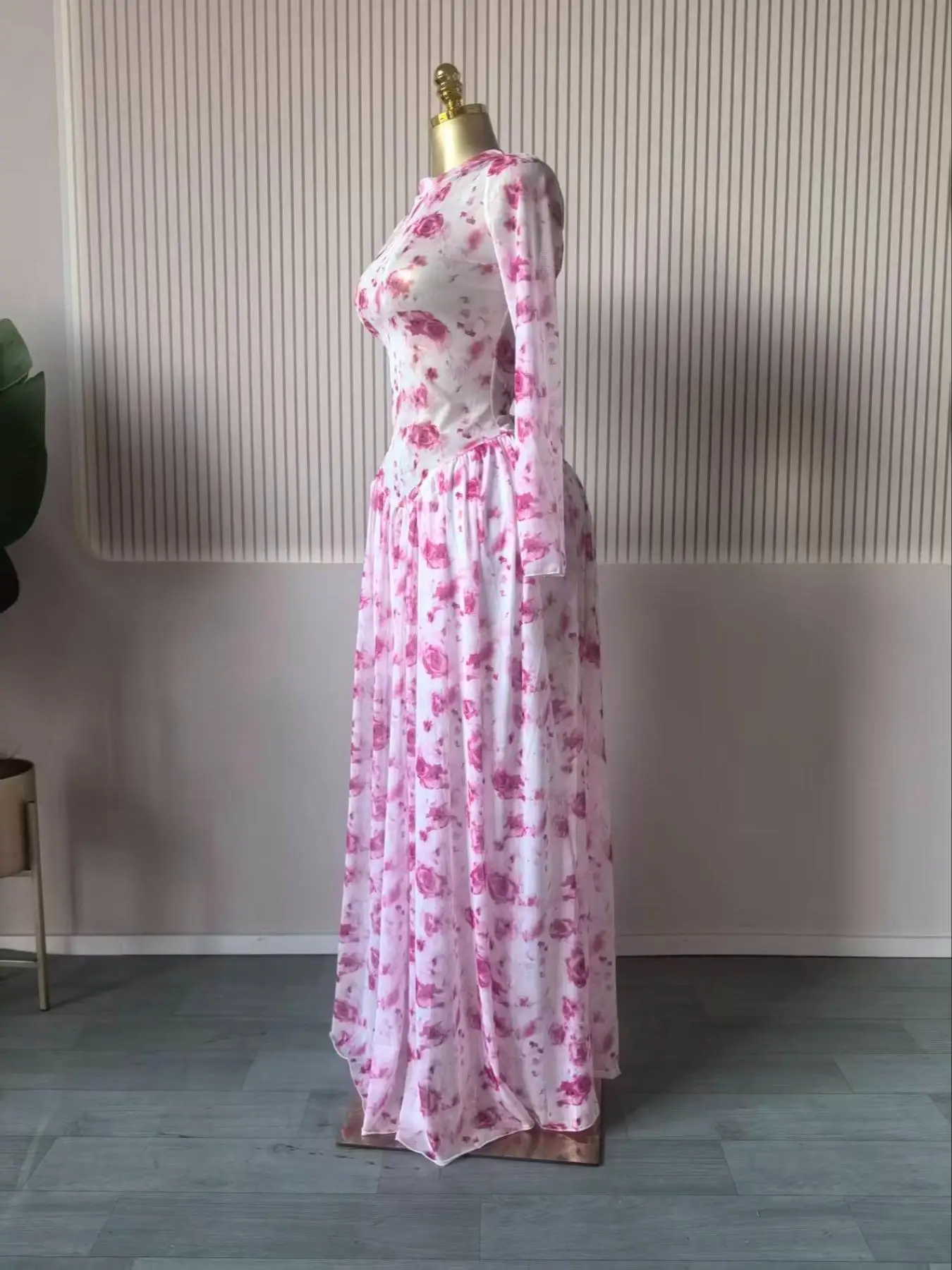 CM.YAYA Women leaf Print patchwork smock Midi A-line Long Maxi Dress 2026 Elegant Evening Birthday Party Dresses Trendy Vestidos CM.YAYA Women leaf Print patchwork smock Midi A-line Long Maxi Dress 2026 Elegant Evening Birthday Party Dresses Trendy Vestidos