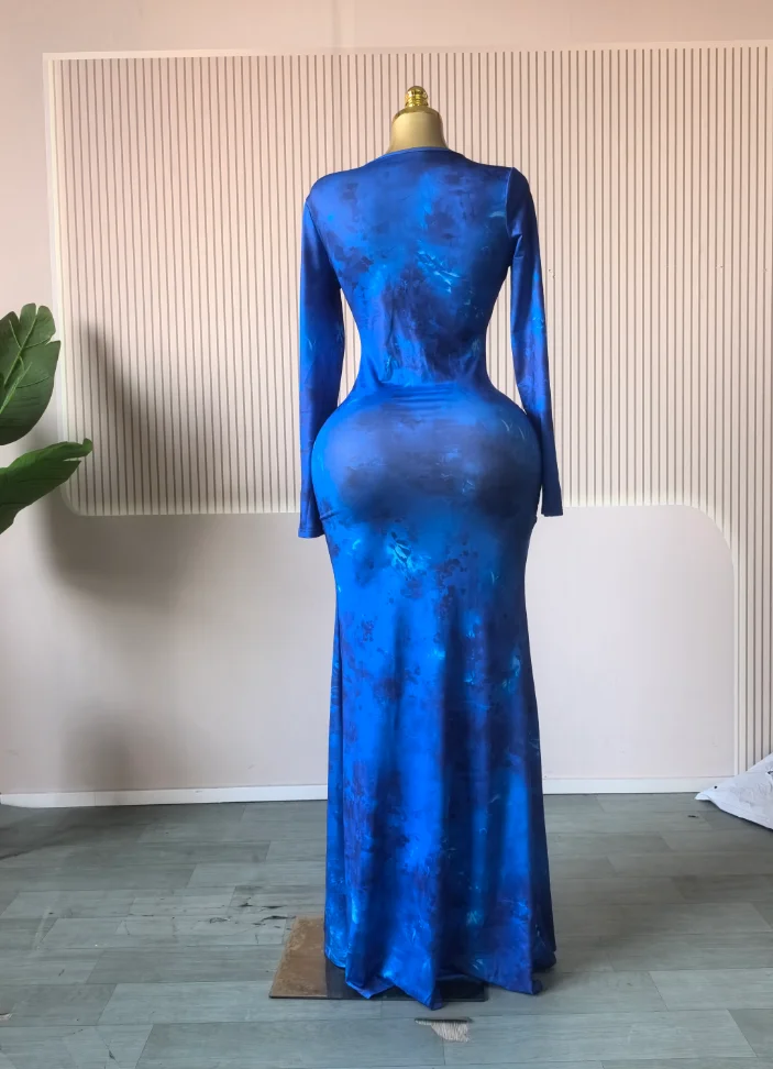 CM.YAYA Women Print O-neck Stacked Ruched Bowknot Streamer Mermaid Maxi Midi Dress 2026 Cocktail Birthday Holiday Party Dresses