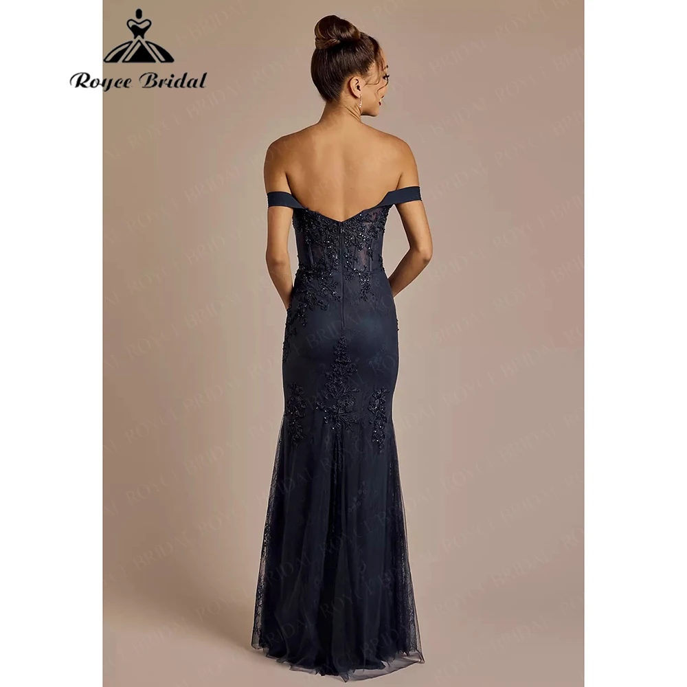 Roycebridal Mermaid Lace & Beaded Tulle Evening Gown for Women 2026 with Off-the-Shoulder Long Dresses Customized