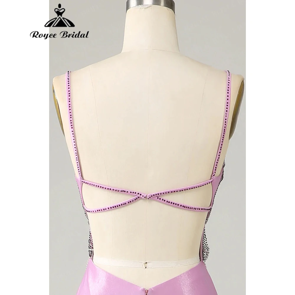 Roycebridal Mermaid Rhinestone Satin vestidos de gala Sexy for Women 2026 Backless dresses for birthday luxury Customized