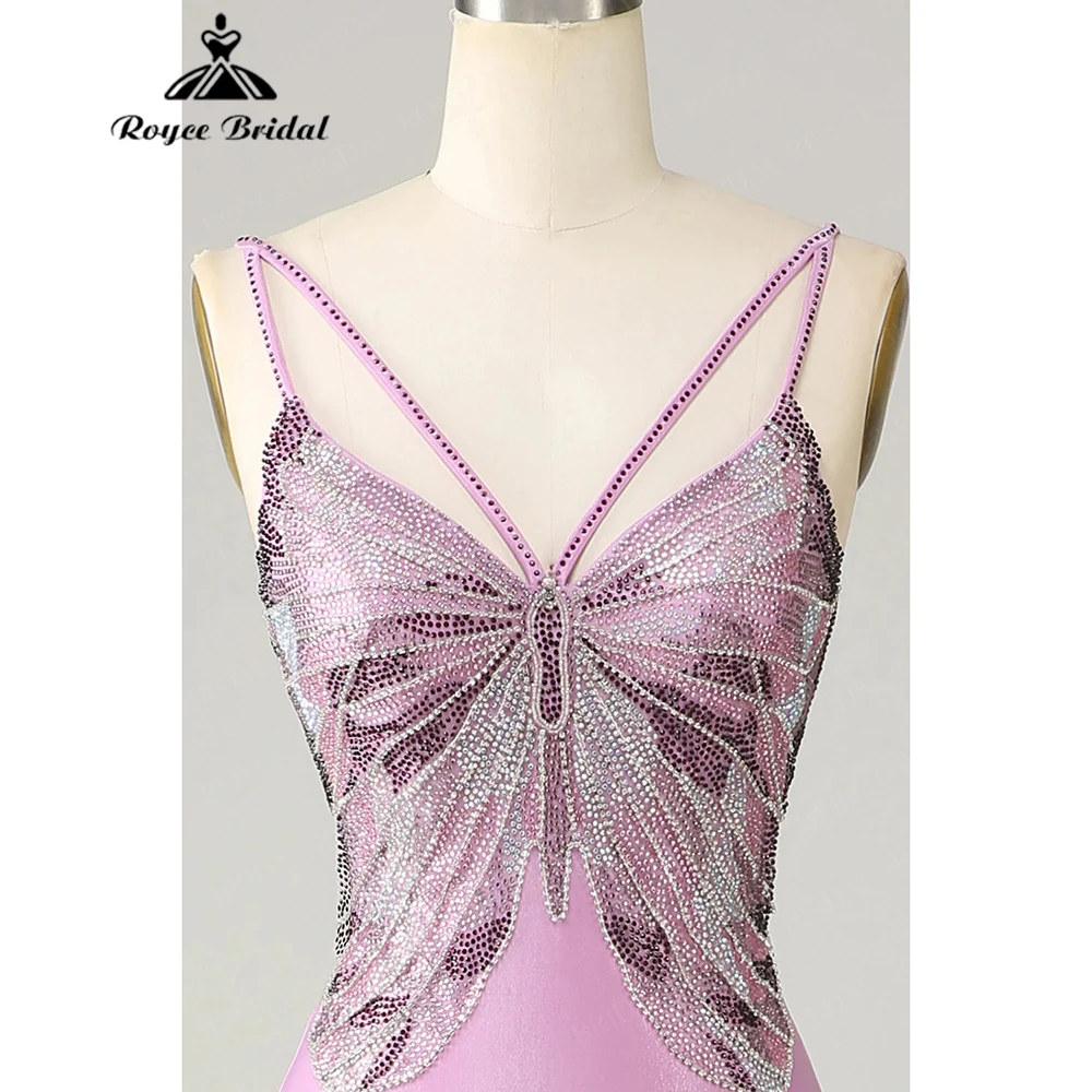 Roycebridal Mermaid Rhinestone Satin vestidos de gala Sexy for Women 2026 Backless dresses for birthday luxury Customized