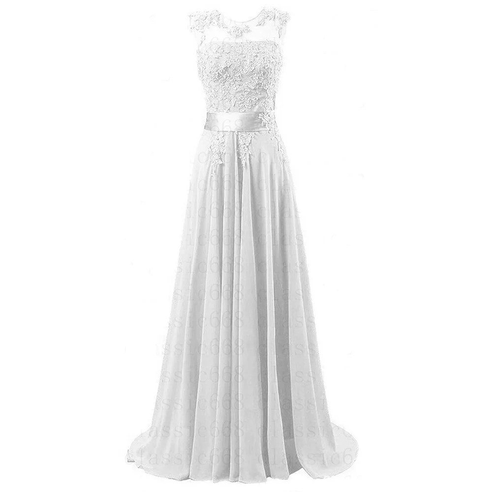 A Line Chiffon Elegant Off Shoulder Boat Neck Cheap Beading Applique Bridesmaid Dresses Wedding Party Evening Prom Lace Up Back