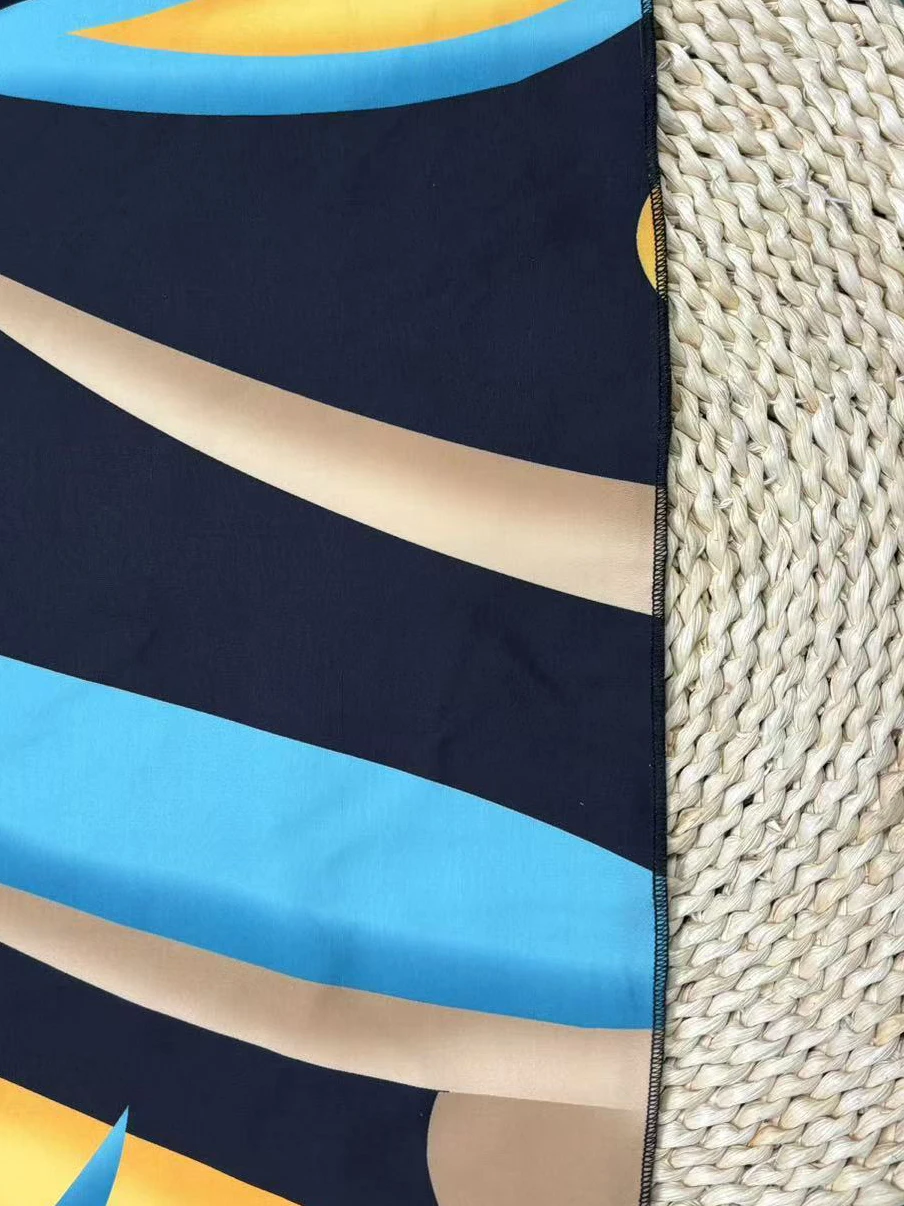 Tropical Print V-Neck Waist Section Cable Knit Fit And Flare Dress Maxi Women Outfit