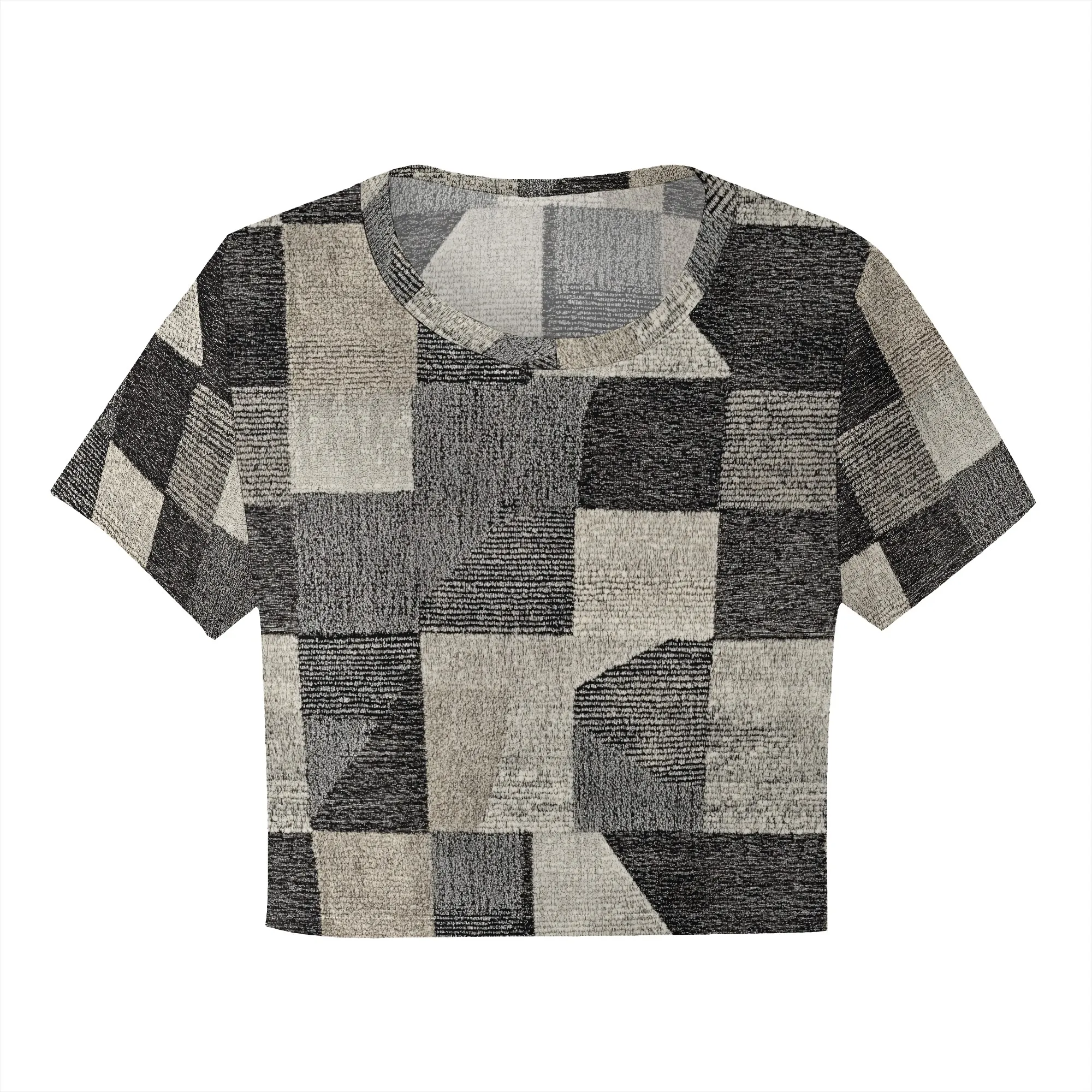 Women's Y2k Tight Mini T-shirts Collage Round Neck Short Sleeve Printed Pullover 2025 Summer Sexy Hot Girl Party T-shirts