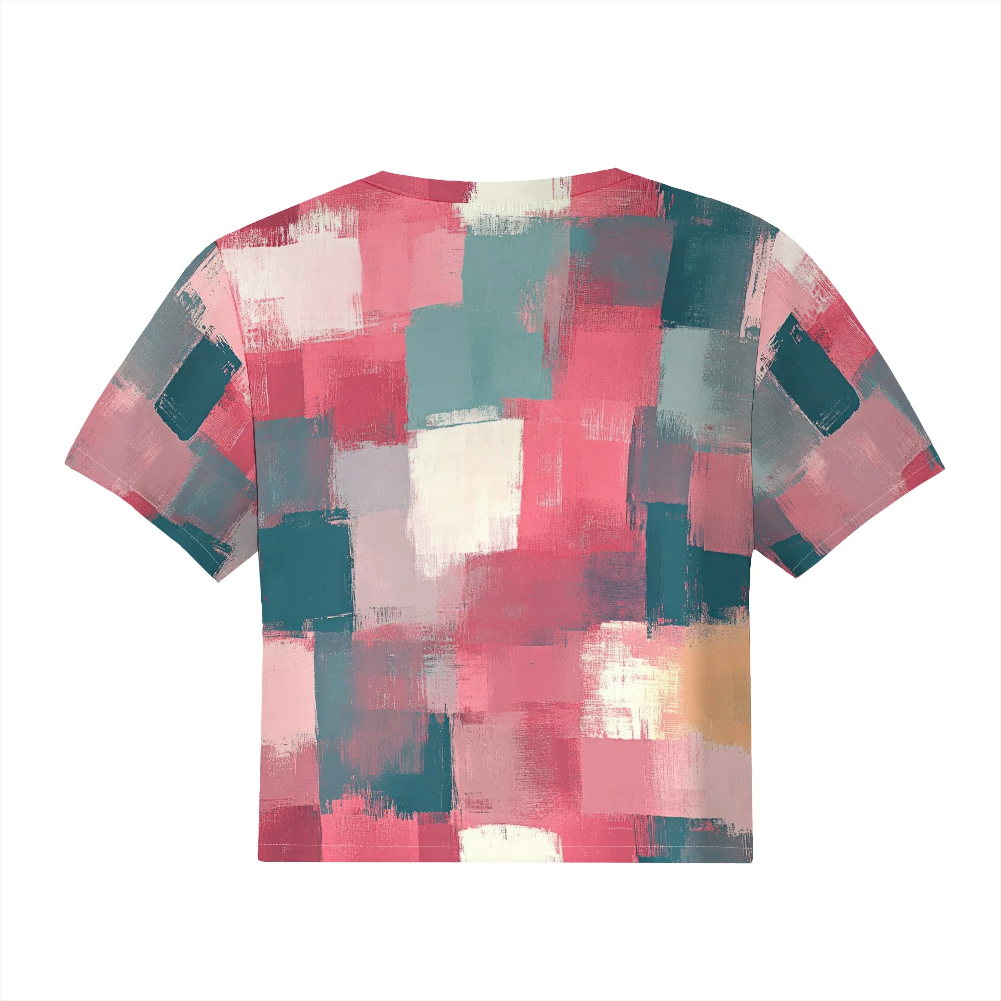 Women's Y2k Tight Mini T-shirts Collage Round Neck Short Sleeve Printed Pullover 2025 Summer Sexy Hot Girl Party T-shirts