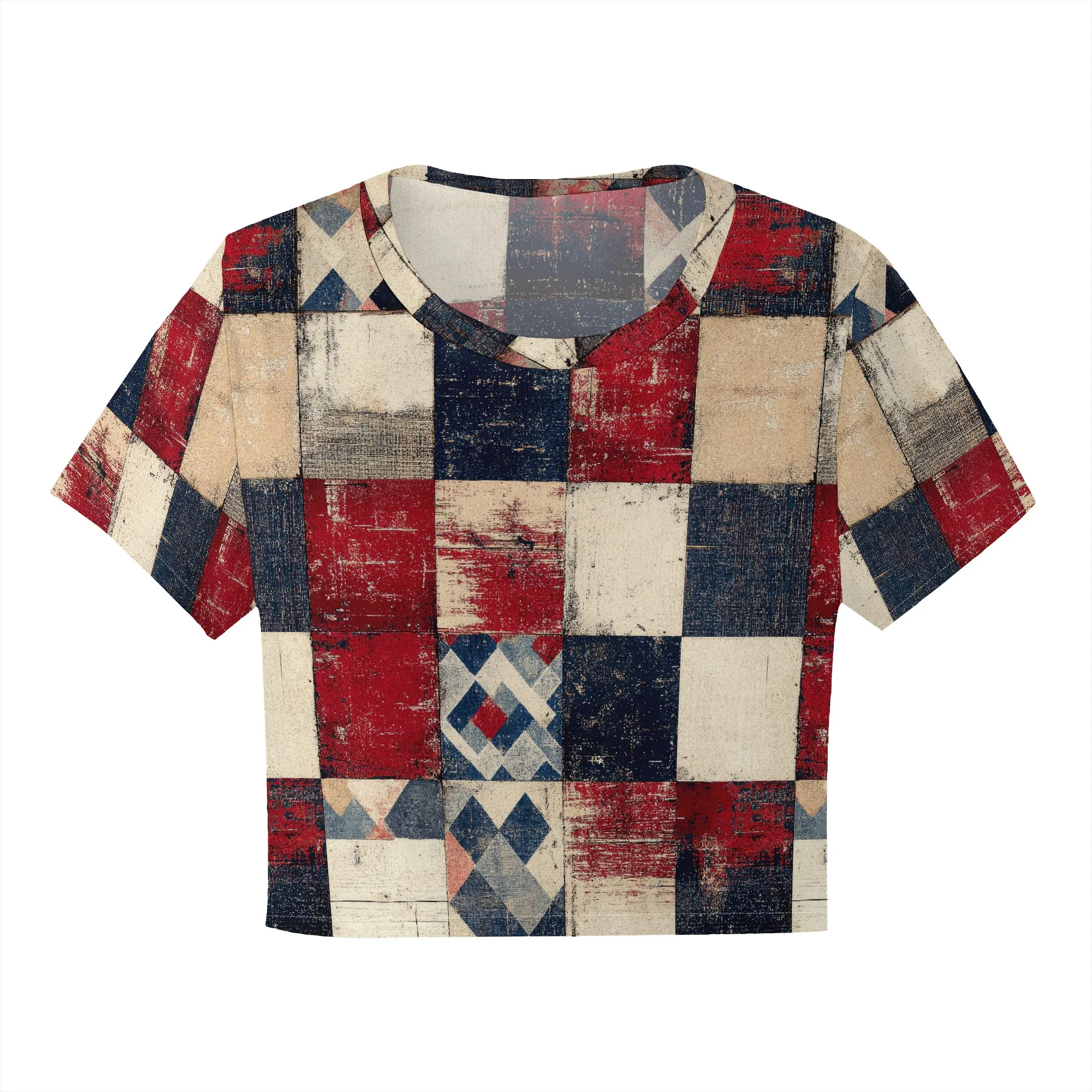 Women's Y2k Tight Mini T-shirts Collage Round Neck Short Sleeve Printed Pullover 2025 Summer Sexy Hot Girl Party T-shirts