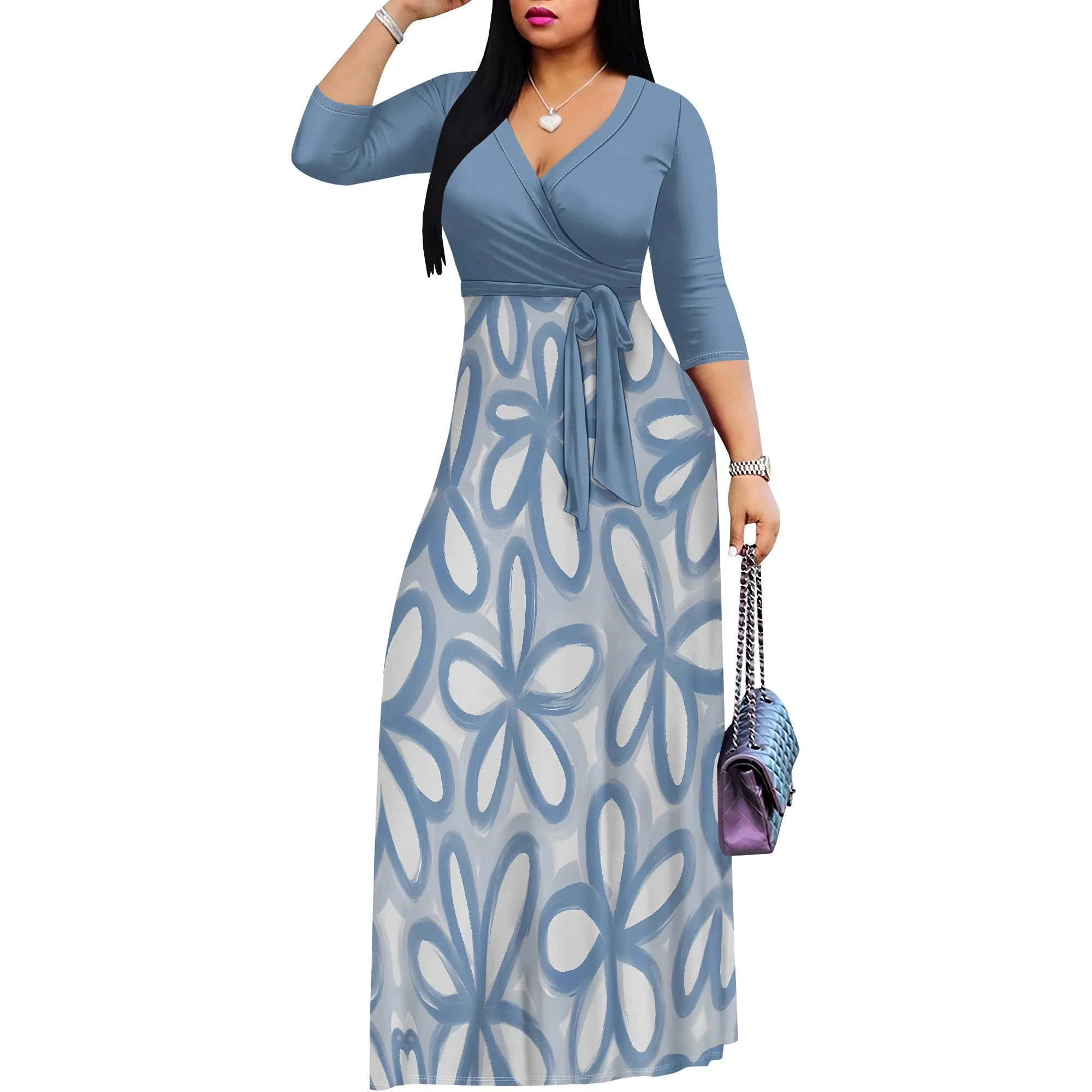 Women's Casual Sexy V Neck 3/4 Sleeves Club wear Party Outfits Women's Casual Sexy V Neck 3/4 Sleeves Club wear Party Outfits