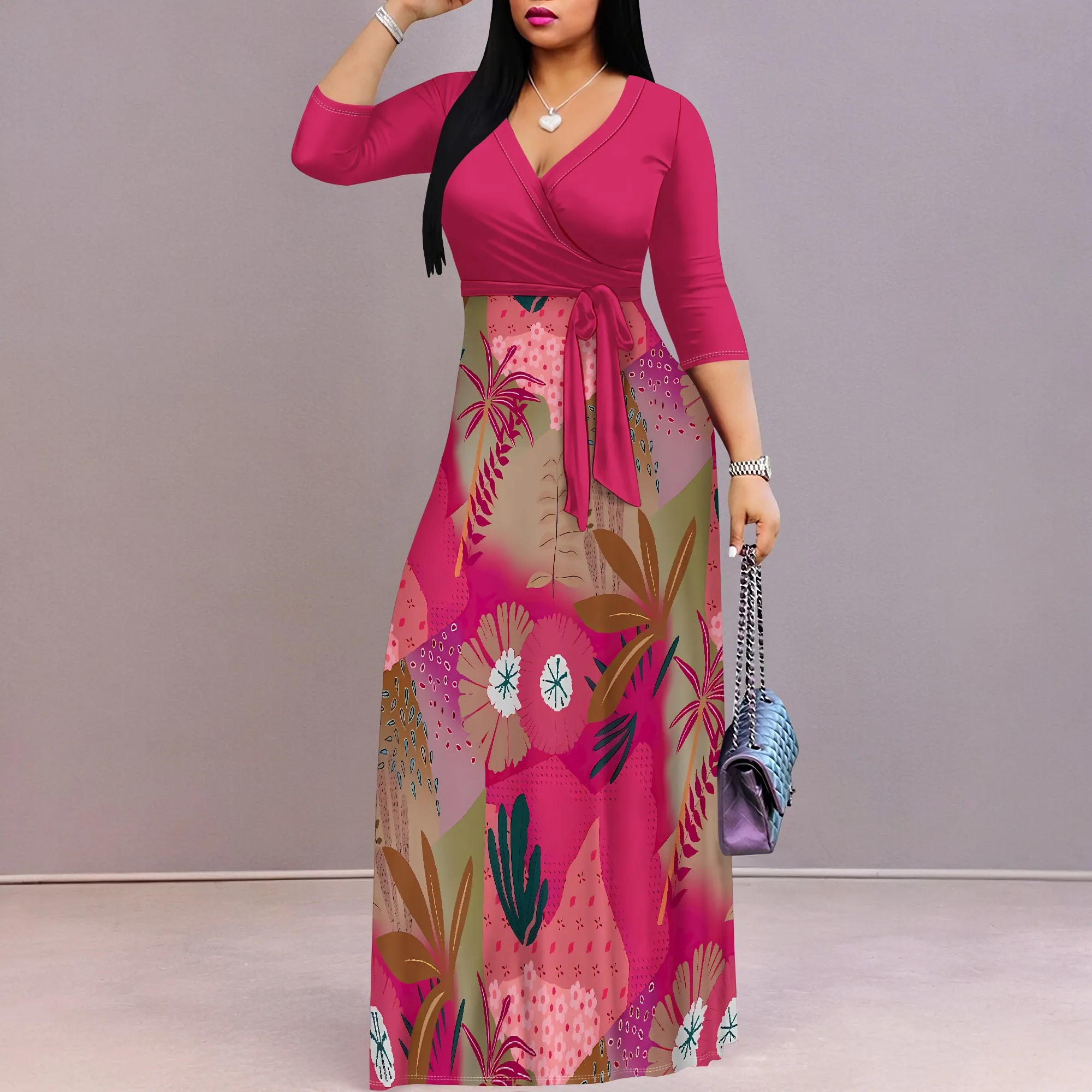 Women's Casual Sexy V Neck 3/4 Sleeves Club wear Party Outfits Women's Casual Sexy V Neck 3/4 Sleeves Club wear Party Outfits