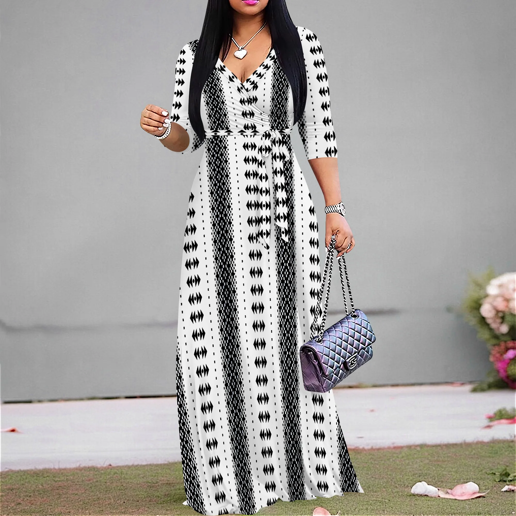 Women's Casual Sexy V Neck 3/4 Sleeves Club wear Party Outfits Women's Casual Sexy V Neck 3/4 Sleeves Club wear Party Outfits