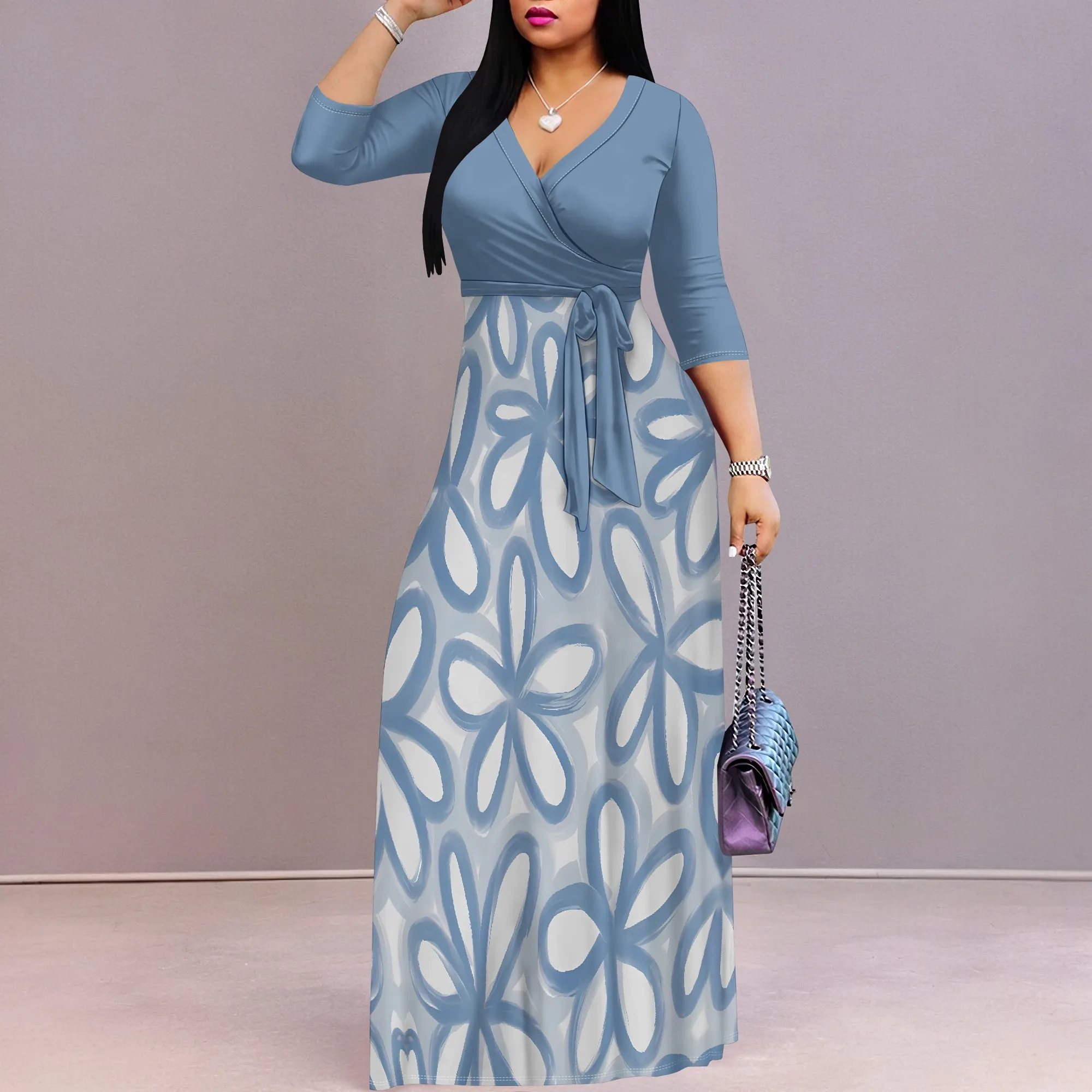 Women’s Casual Sexy V Neck 3/4 Sleeves Club wear Party Outfits Women's Casual Sexy V Neck 3/4 Sleeves Club wear Party Outfits