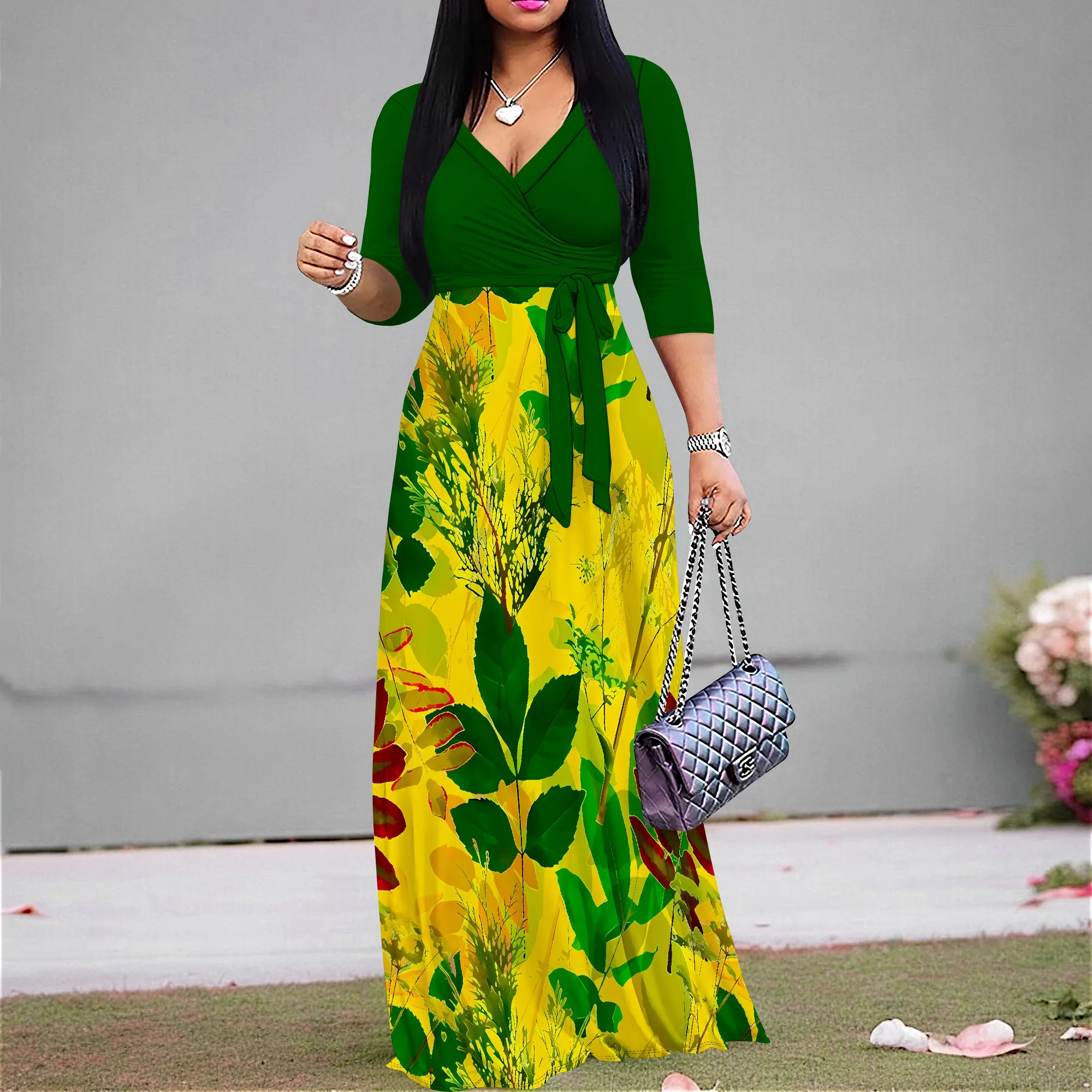 Women's Casual Sexy V Neck 3/4 Sleeves Club wear Party Outfits Women's Casual Sexy V Neck 3/4 Sleeves Club wear Party Outfits