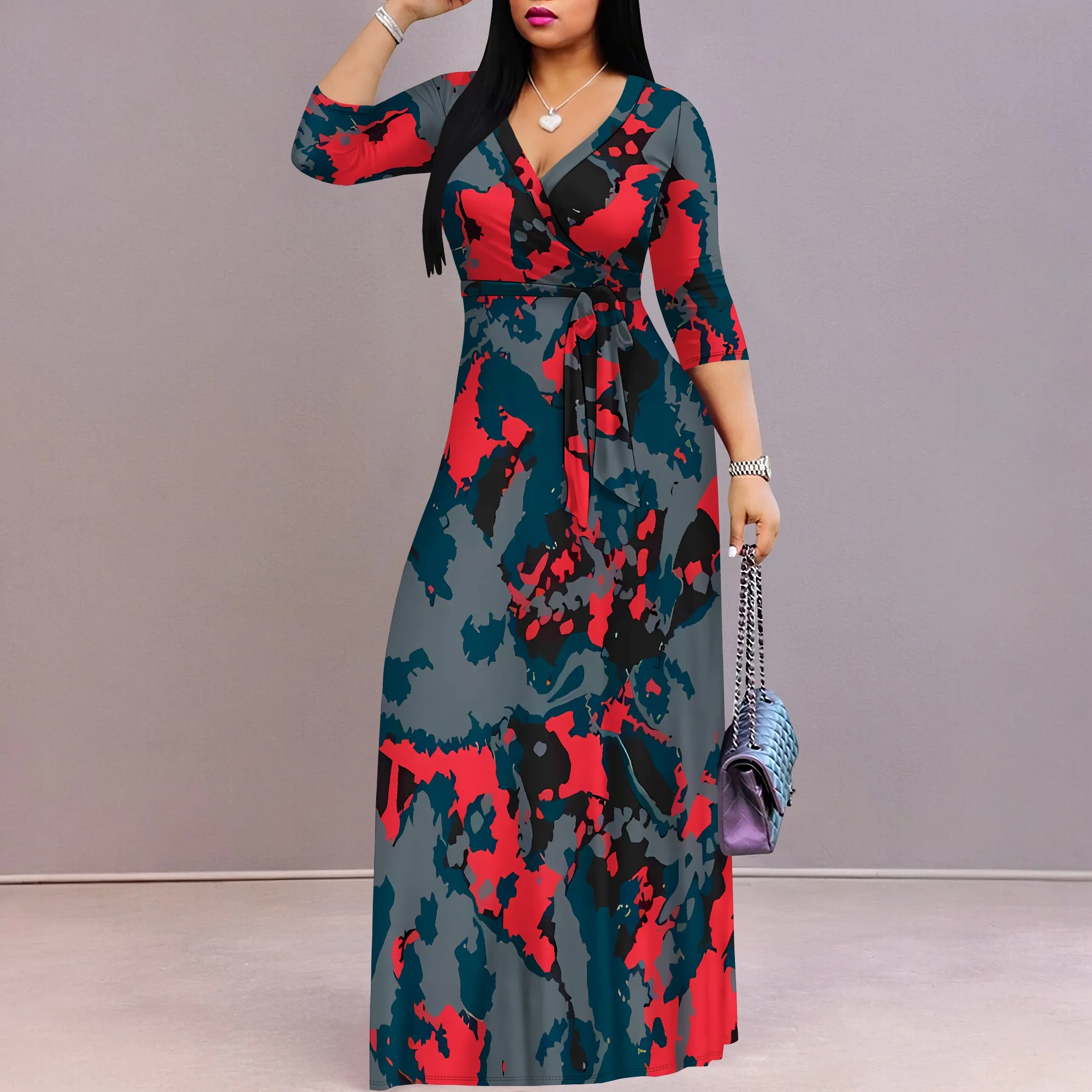 Women's Casual Sexy V Neck 3/4 Sleeves Club wear Party Outfits Women's Casual Sexy V Neck 3/4 Sleeves Club wear Party Outfits