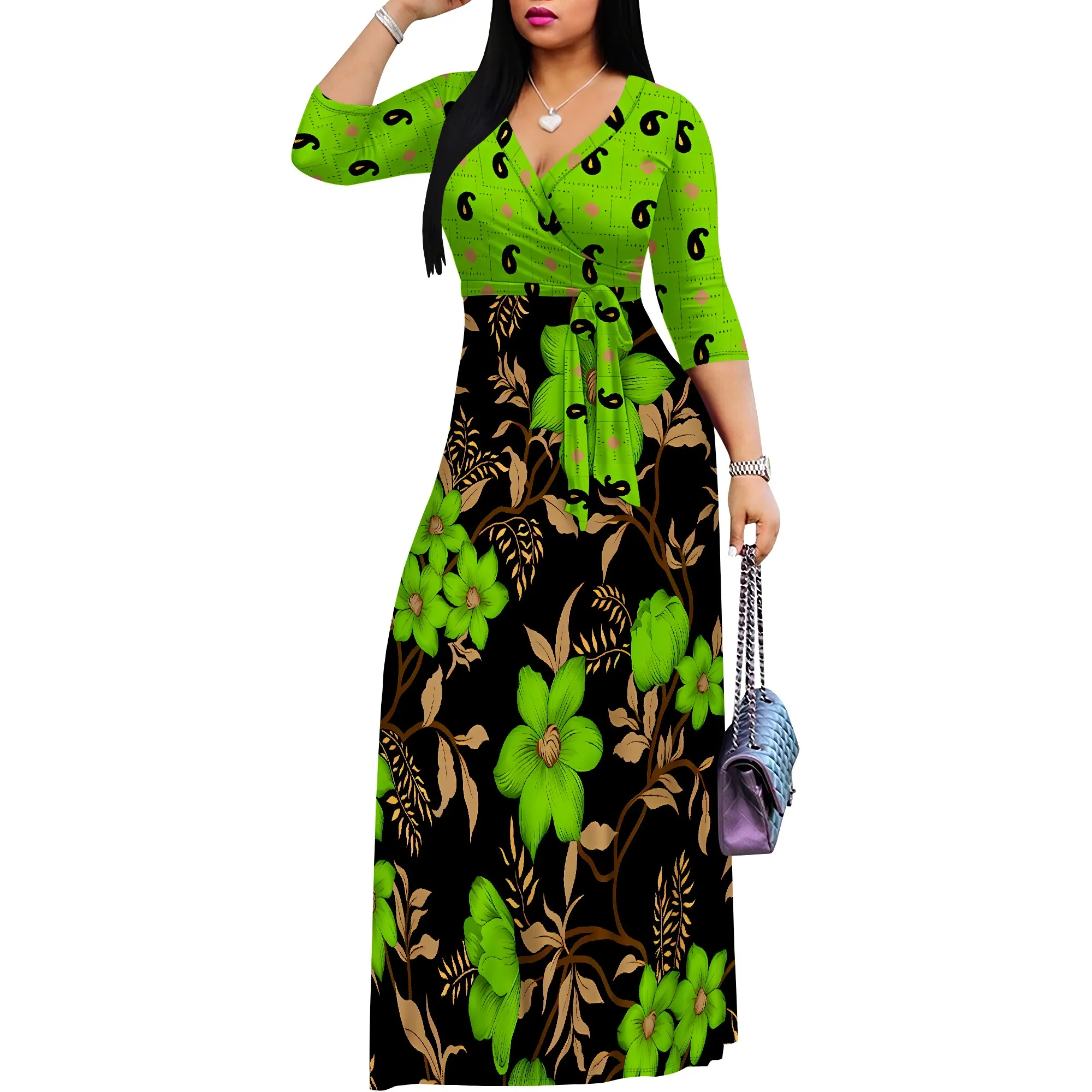 Women's Casual Sexy V Neck 3/4 Sleeves Club wear Party Outfits Women's Casual Sexy V Neck 3/4 Sleeves Club wear Party Outfits